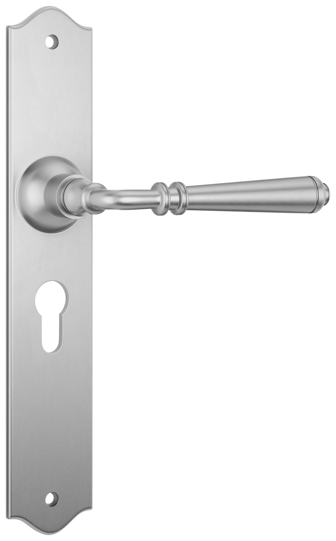 Door Lever Reims Euro Pair Satin Chrome H240xW43xP70mm