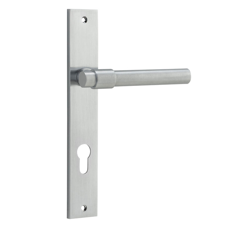 Helsinki Lever - Rectangular Backplate Brushed Chrome
