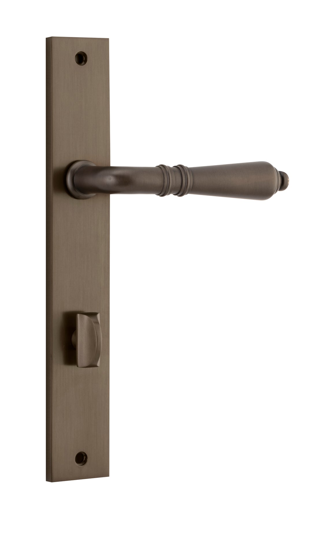 Sarlat Lever - Rectangular Backplate Signature Brass