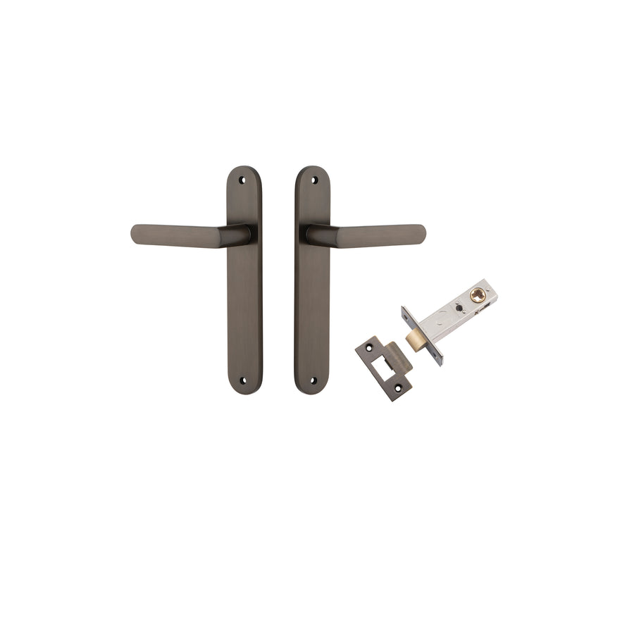 Osaka Lever - Oval Backplate Passage Kit Signature Brass