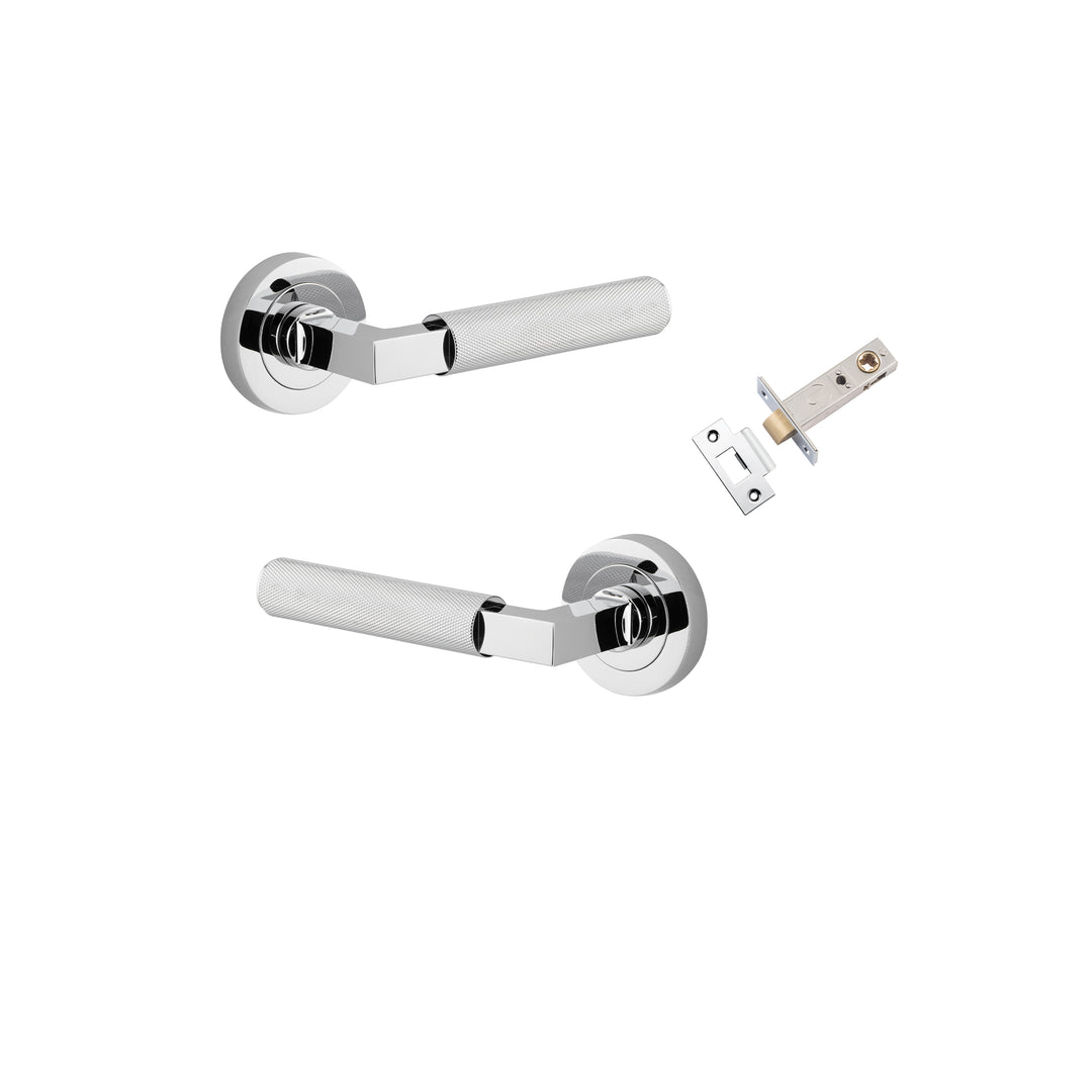 Brunswick Lever - Round Rose Passage Kit Polished Chrome