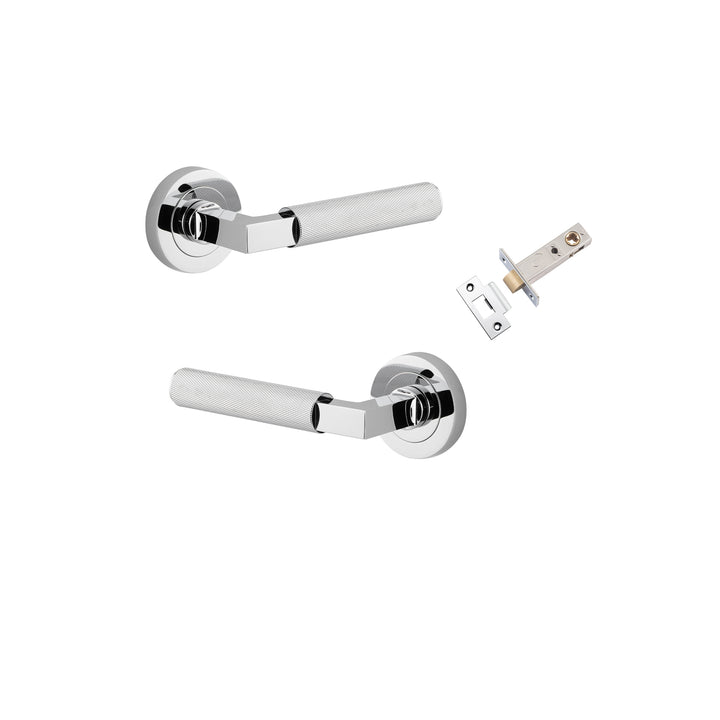 Brunswick Lever - Round Rose Passage Kit Polished Chrome