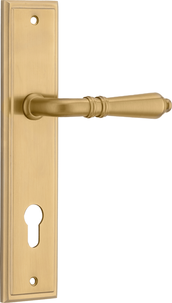 Sarlat Lever - Stepped Backplate Brushed Gold PVD