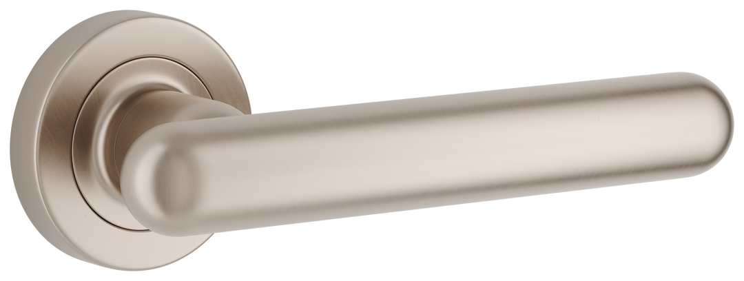 Puerto Lever - Round Rose Satin Nickel