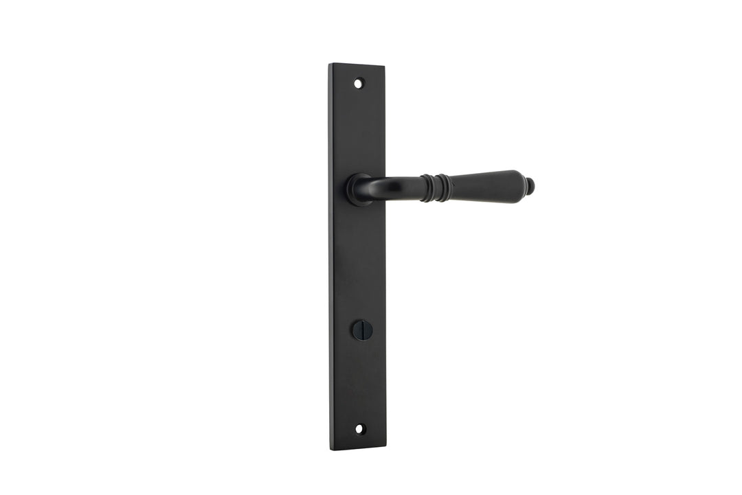 Sarlat Lever - Rectangular Backplate Matt Black