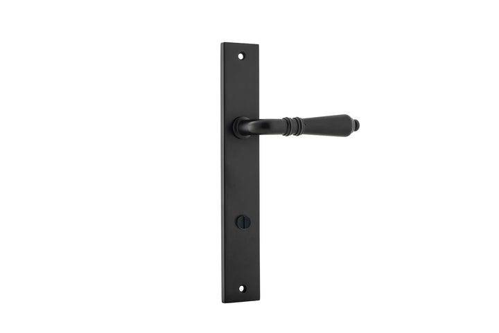 Sarlat Lever - Rectangular Backplate Matt Black