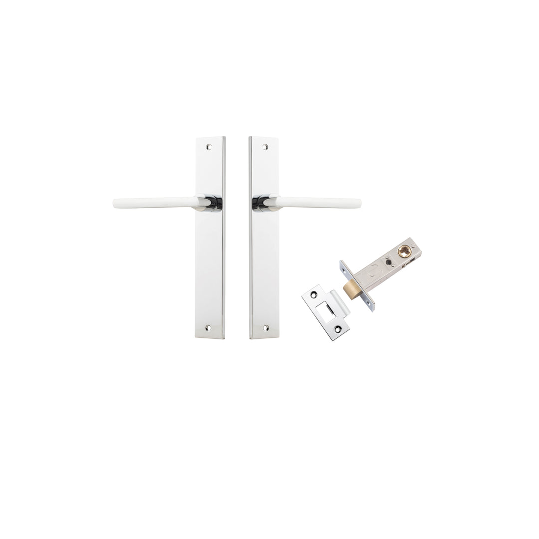 Baltimore Lever - Rectangular Backplate Passage Kit Polished Chrome