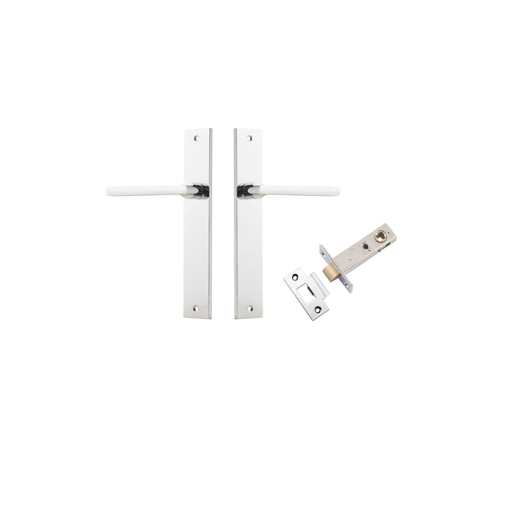 Baltimore Lever - Rectangular Backplate Passage Kit Polished Chrome