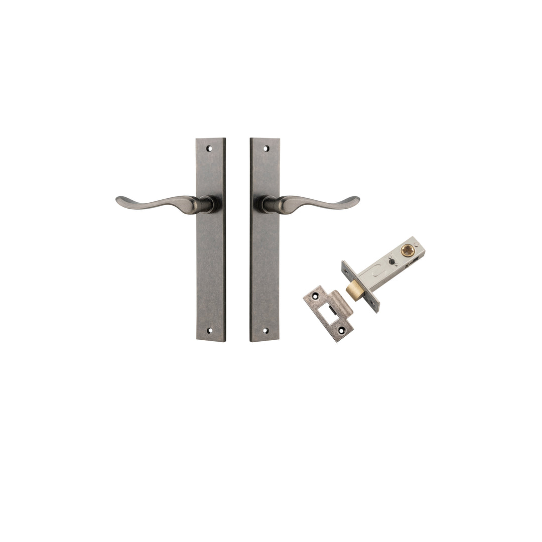 Stirling Lever - Rectangular Backplate Passage Kit Distressed Nickel