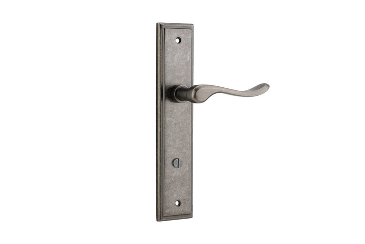 Stirling Lever - Stepped Backplate Distressed Nickel
