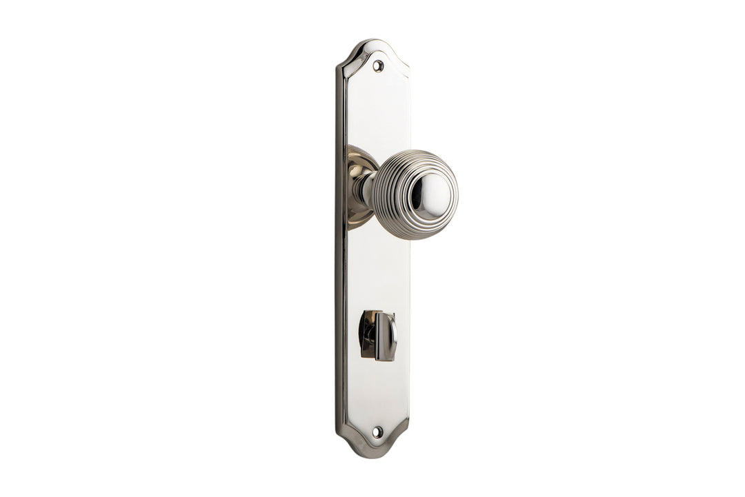 Guildford Knob - Shouldered Backplate Polished Nickel