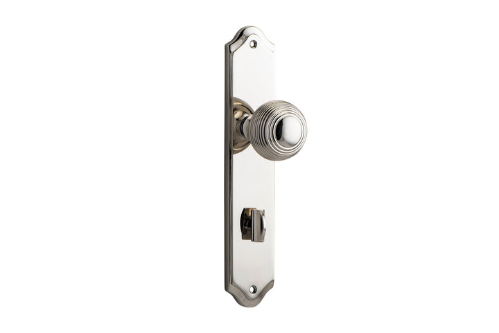 Guildford Knob - Shouldered Backplate Polished Nickel