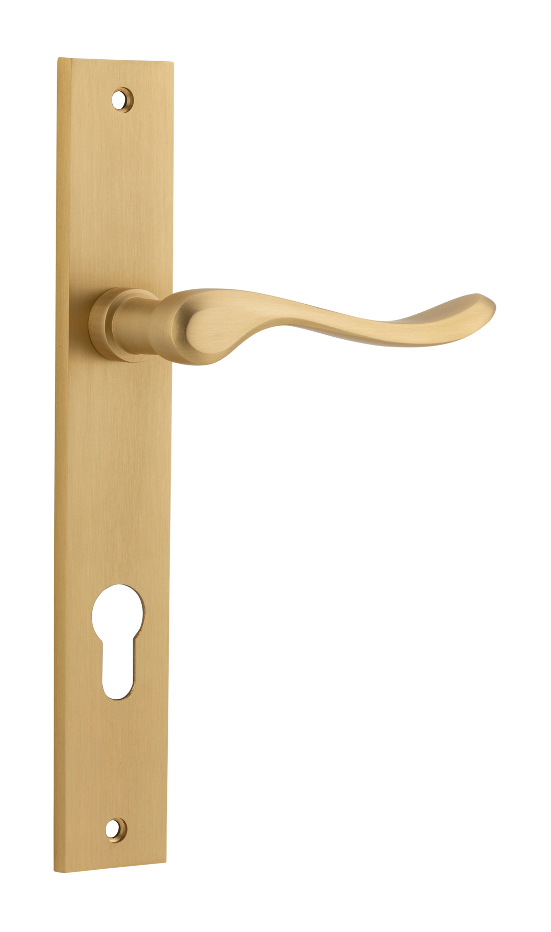 Stirling Lever - Rectangular Backplate Brushed Brass