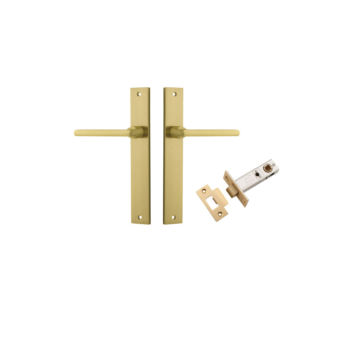 Baltimore Lever - Rectangular Backplate Passage Kit Brushed Gold PVD