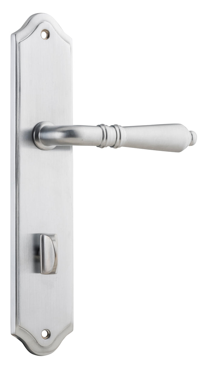 Sarlat Lever - Shouldered Backplate Brushed Chrome
