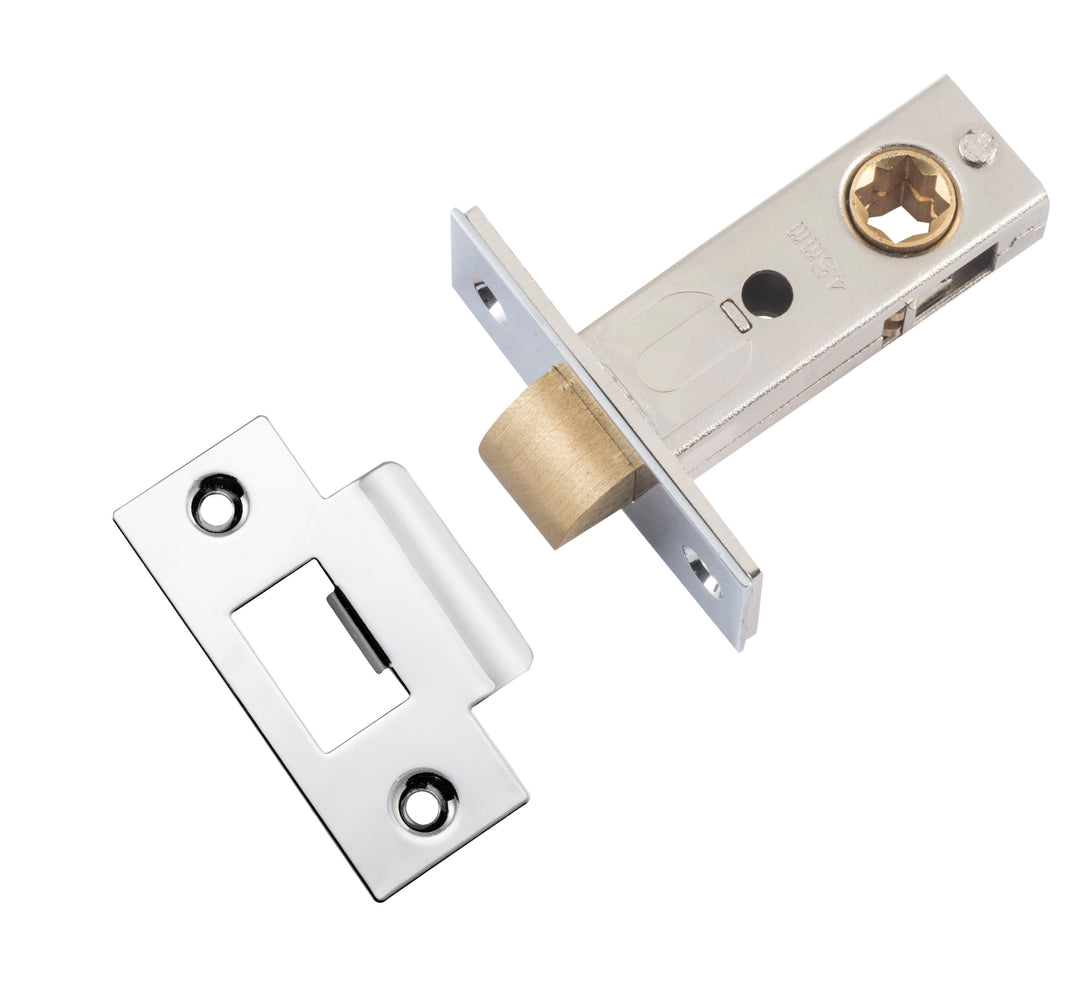 Hard Sprung Split Cam Tube Latch - 45mm Backset Polished Chrome