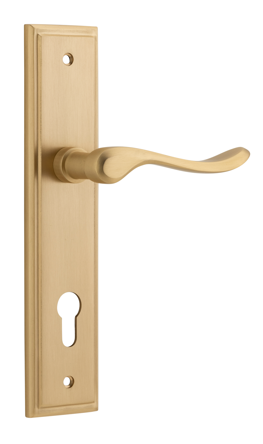 Stirling Lever - Stepped Backplate Brushed Brass