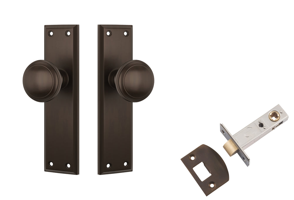 Door Knob Milton Antique Brass Passage Set