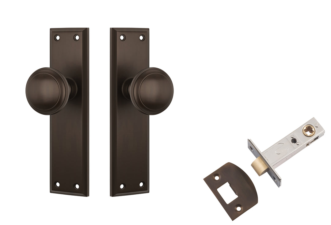 Door Knob Milton Antique Brass Passage Set