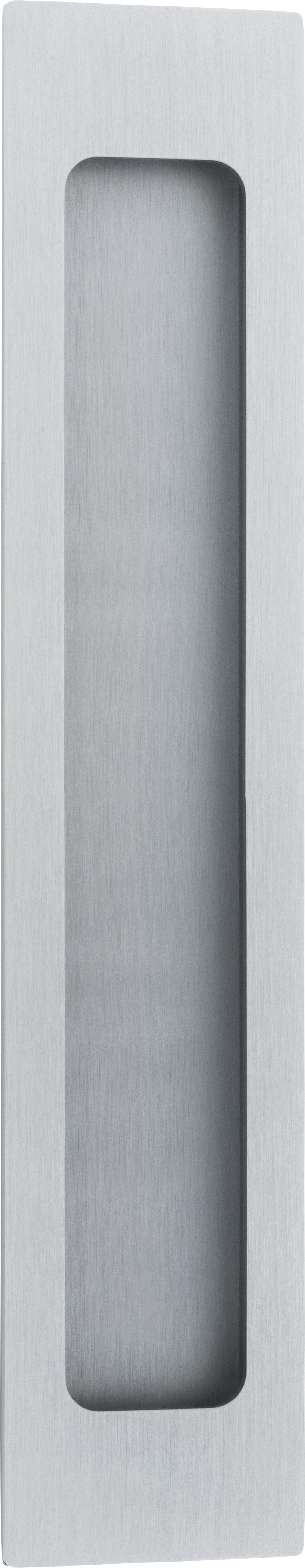 Rectangular Flush Pull Brushed Chrome