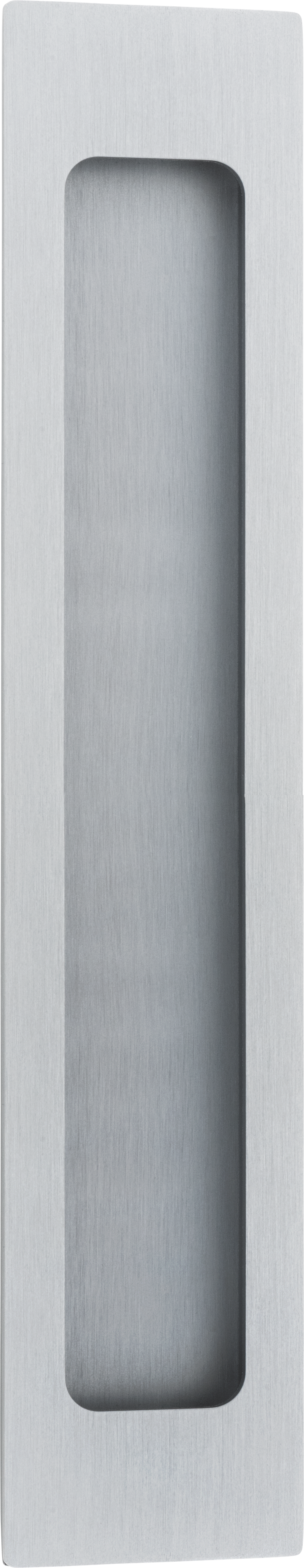 Rectangular Flush Pull Brushed Chrome