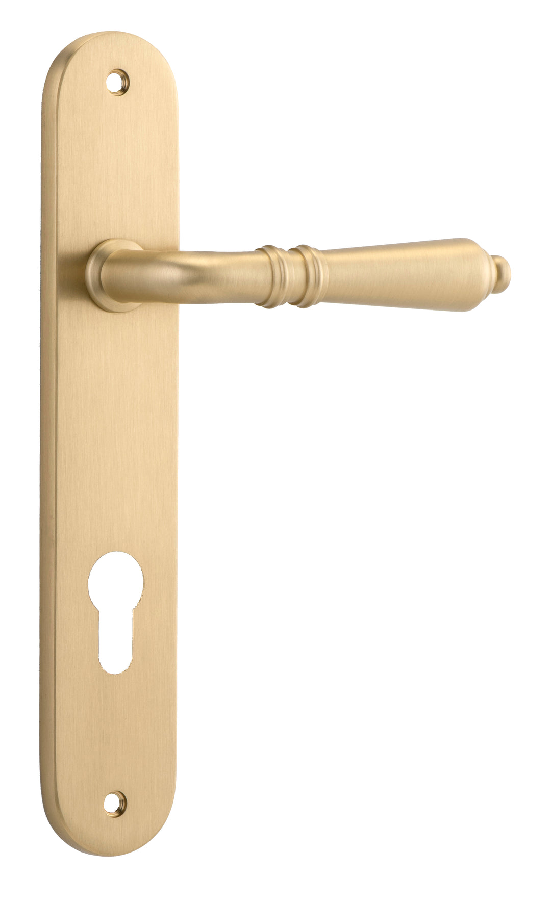 Sarlat Lever - Oval Backplate Brushed Brass