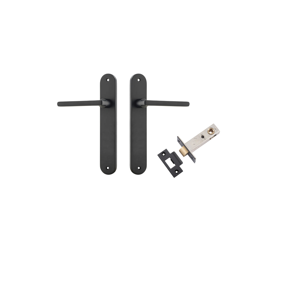 Baltimore Lever - Oval Backplate Passage Kit Matt Black
