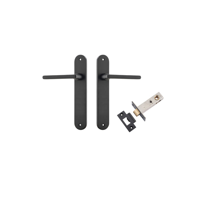 Baltimore Lever - Oval Backplate Passage Kit Matt Black