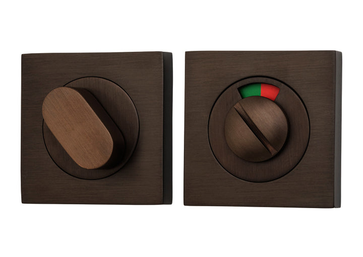 Privacy Turn With Indicator - Square Signature Brass