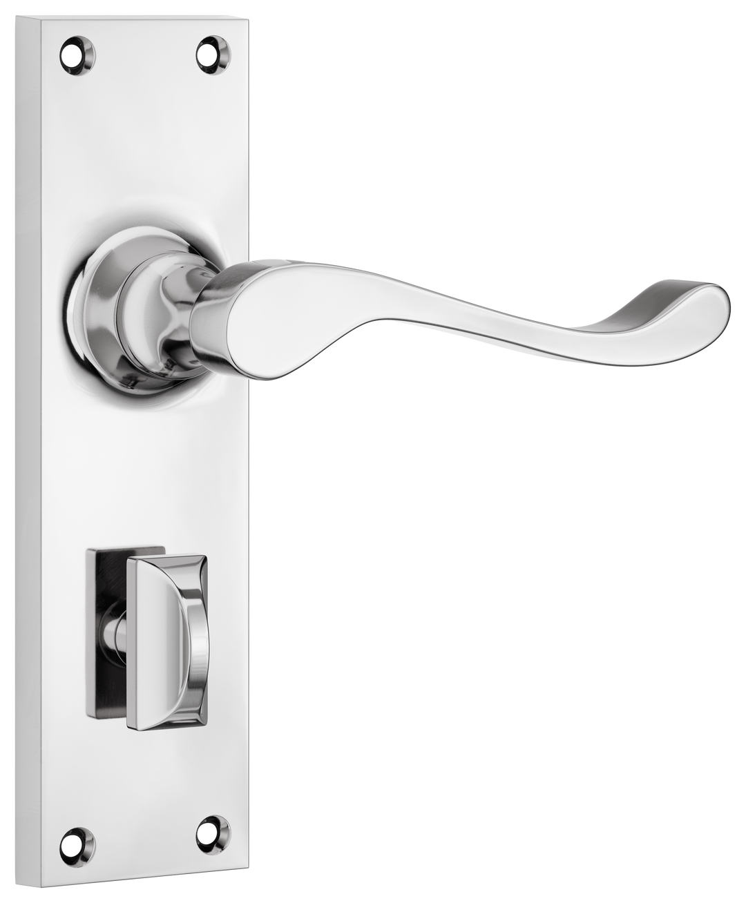 Door Lever Victorian Privacy Pair Chrome Plated H152xW42xP59mm