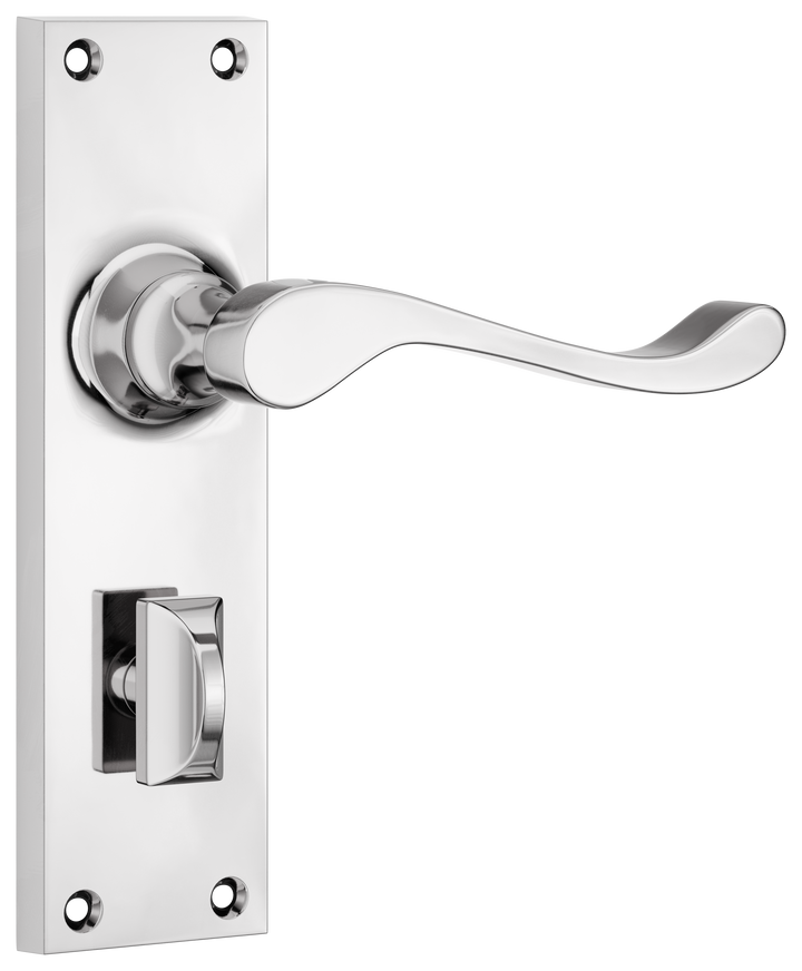 Door Lever Victorian Privacy Pair Chrome Plated H152xW42xP59mm