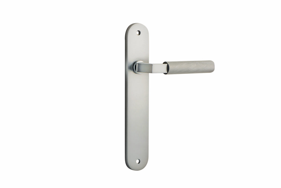 Brunswick Lever - Oval Backplate Satin Nickel
