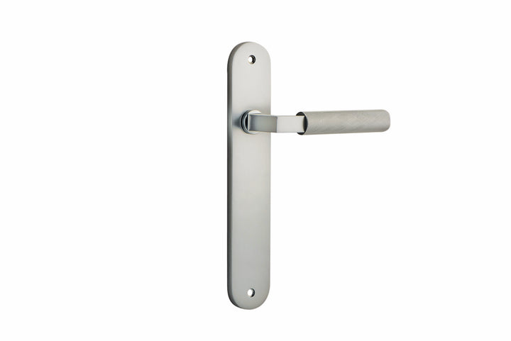 Brunswick Lever - Oval Backplate Satin Nickel