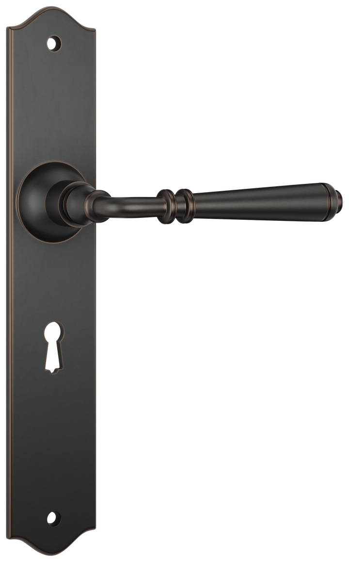 Door Lever Reims Lock Pair Antique Copper H240xW43xP70mm