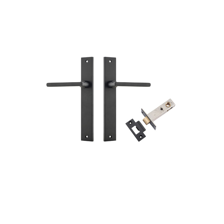 Baltimore Lever - Rectangular Backplate Passage Kit Matt Black
