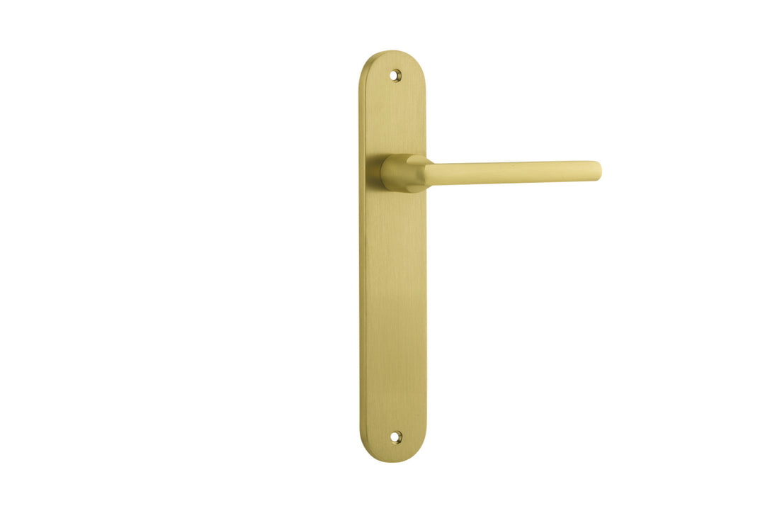 Baltimore Lever - Oval Backplate Brushed Gold PVD