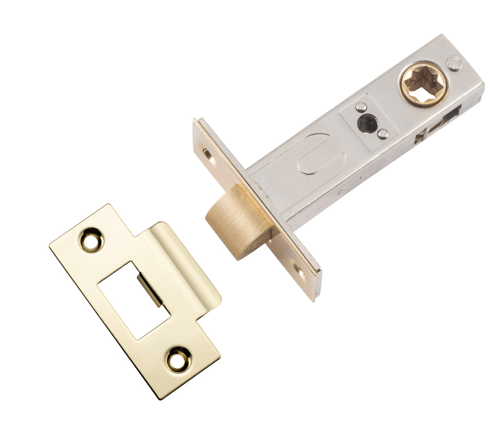 Split Cam Tube Latch - 60mm Backset Polished Brass