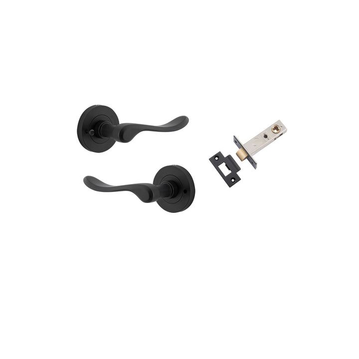 Stirling Lever - Round Rose (Inbuilt Privacy) Matt Black