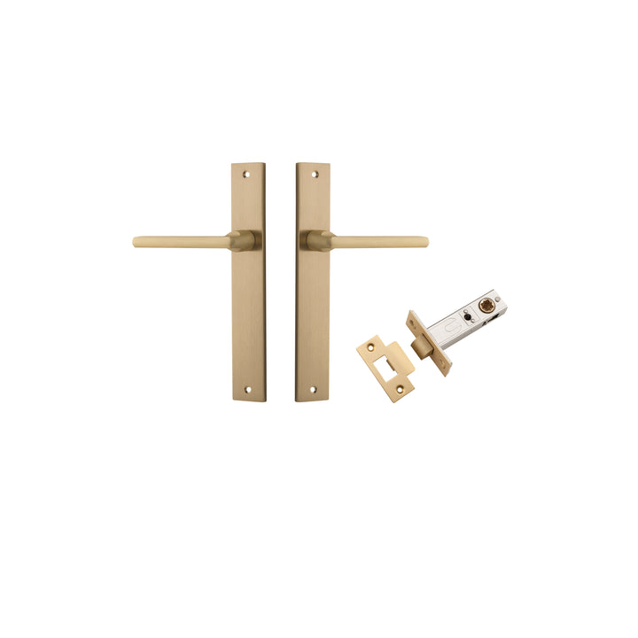 Baltimore Lever - Rectangular Backplate Passage Kit Brushed Brass