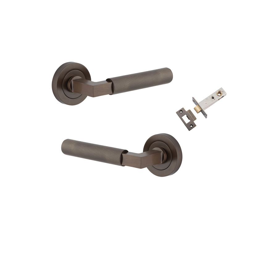 Brunswick Lever - Round Rose Passage Kit Signature Brass