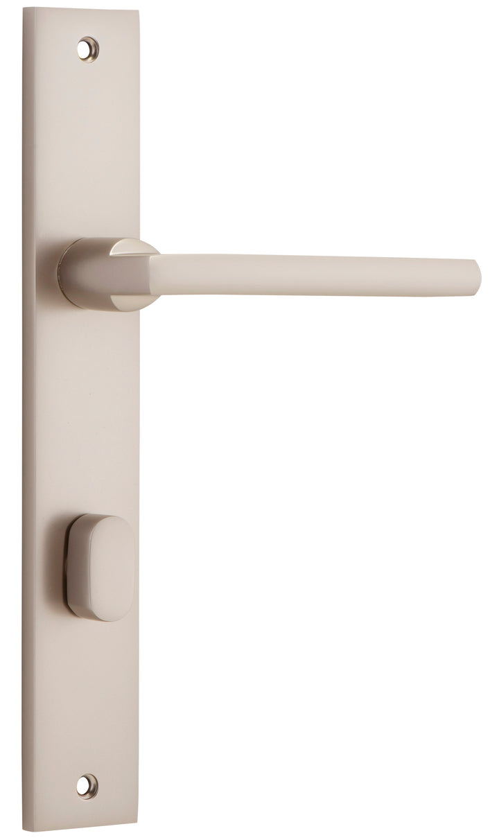 Baltimore Lever - Rectangular Backplate Satin Nickel