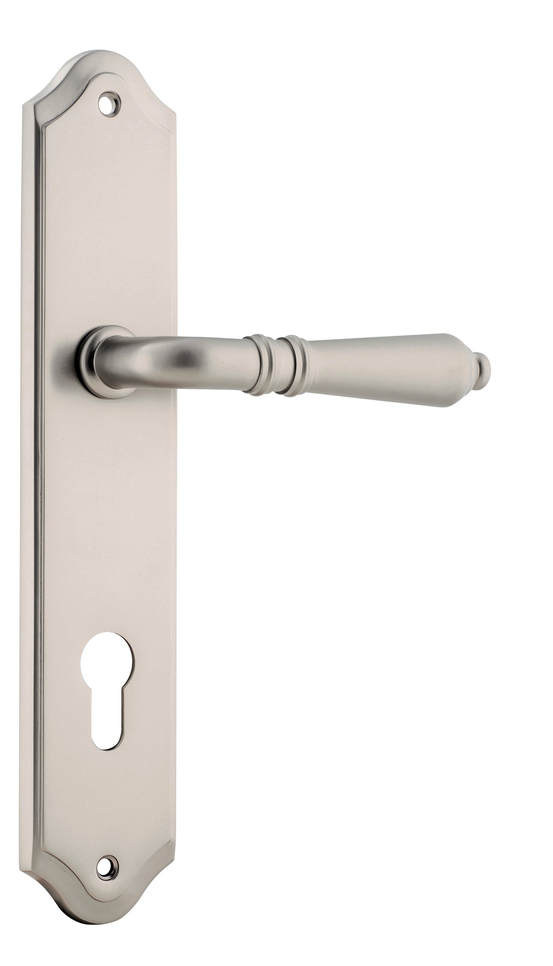 Sarlat Lever - Shouldered Backplate Satin Nickel