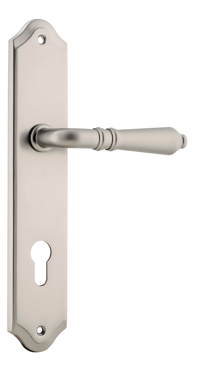 Sarlat Lever - Shouldered Backplate Satin Nickel