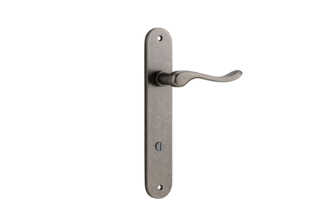 Stirling Lever - Oval Backplate Distressed Nickel