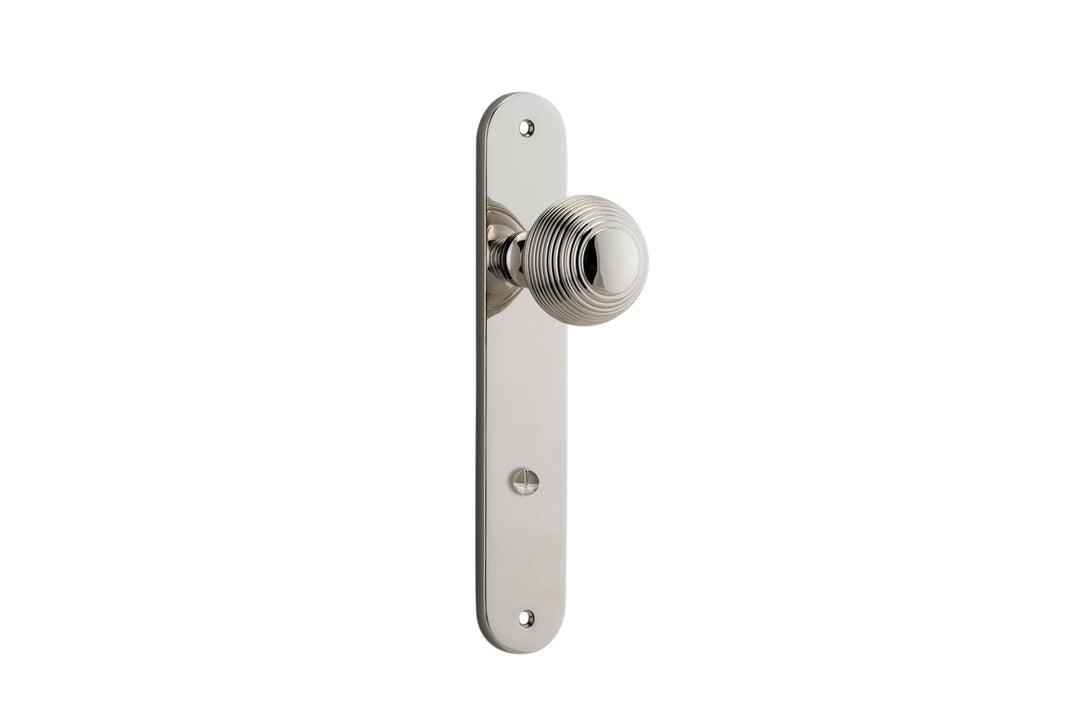 Guildford Knob - Oval Backplate Polished Nickel