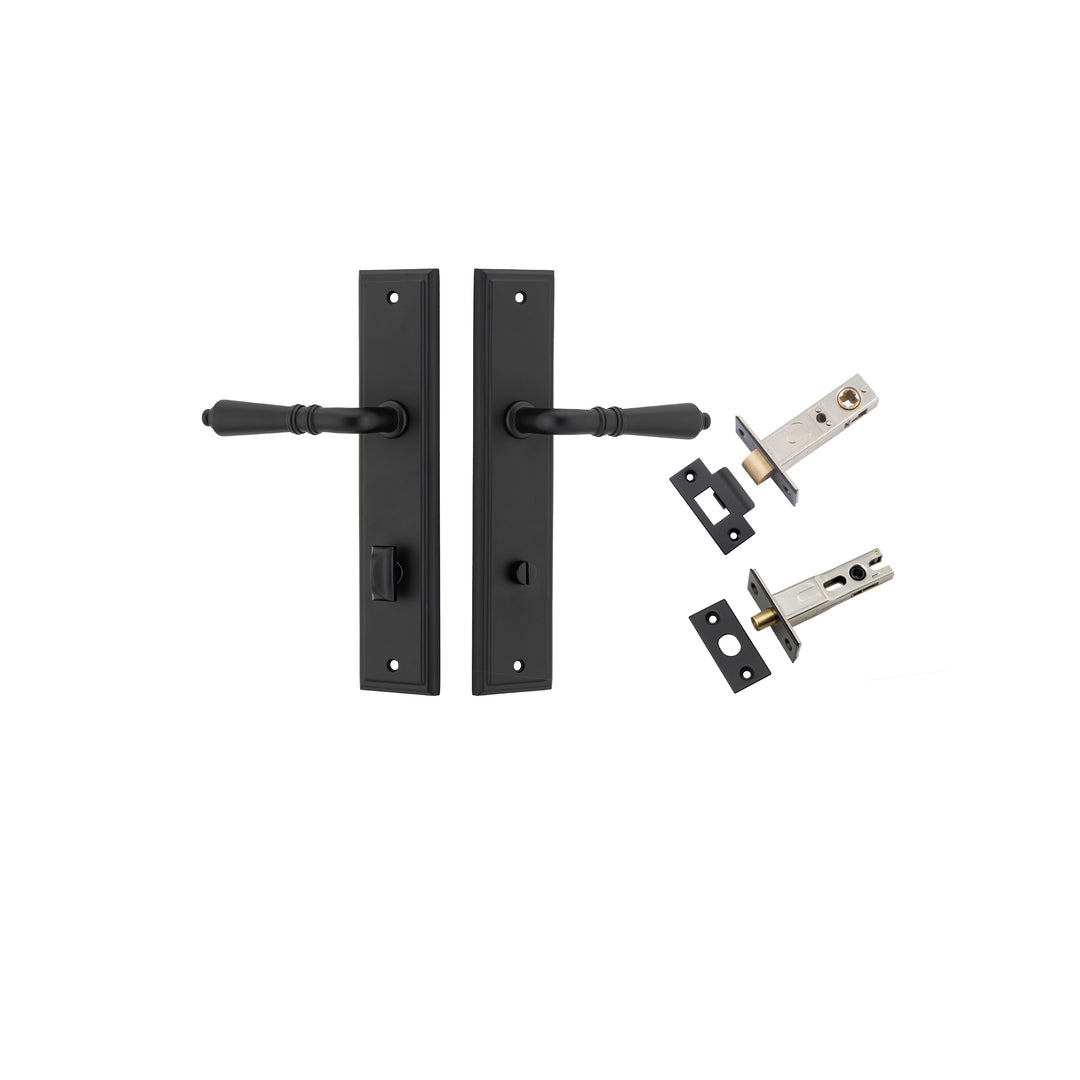 Sarlat Lever - Stepped Backplate Privacy Kit Matt Black