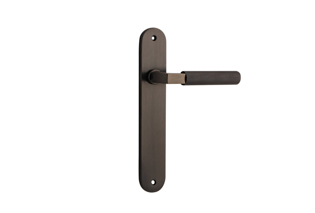 Brunswick Lever - Oval Backplate Signature Brass