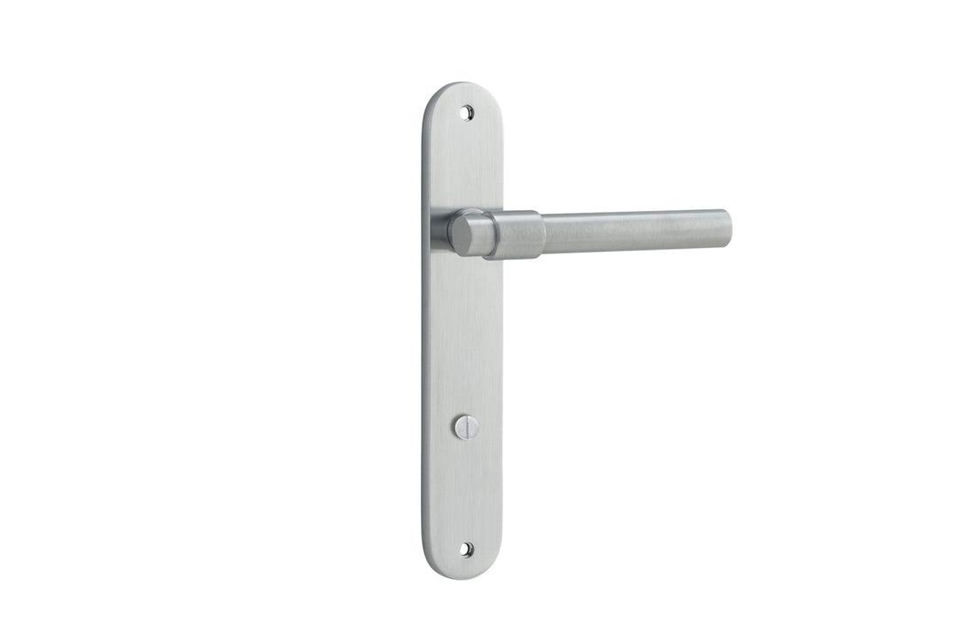 Helsinki Lever - Oval Backplate Brushed Chrome