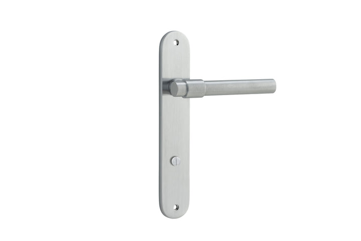 Helsinki Lever - Oval Backplate Brushed Chrome