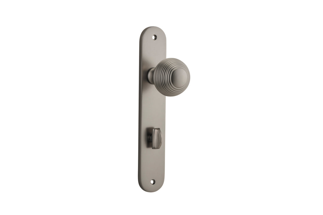 Guildford Knob - Oval Backplate Satin Nickel
